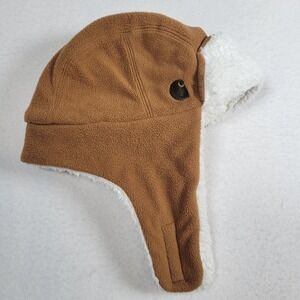 Carhartt Hat Infant Toddler Brown Faux Fleece-Lined Ear Flap Child's Trapper